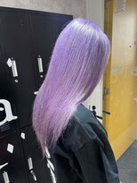 ワンズクロエ 原宿店(ONE's Chloe) くびれヘアアプリコットオレンジハイライトカラーブルーカラー