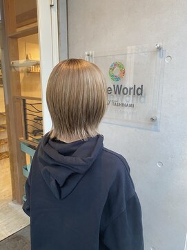 ヘアサロン ワンワールド(Hair Salon One World) 秋のミルクティーベージュ