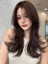 ノイズ エコル(Hair&Make NOISM ekolu )&nbsp;大人可愛い20代30代40代小顔ウルフレイヤーボブ丸み韓国ロング