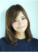 前髪長めのスマイルセミディ