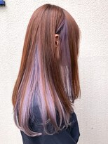 グランアージュ 池袋東口店(grandage)&nbsp;ブラウン×インナーラベンダーカラー/エアストレート　池袋