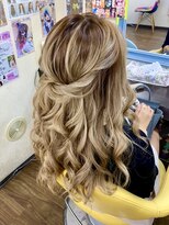 ヘアセットアップス(UP's) 定番だけど可愛い♪『ふわゆるナチュラル巻きハーフアップ』