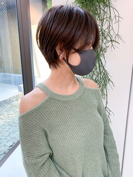 ミィ 表参道(mee.) 【mee.】ハセガワヒトシ 暗めピンク大人のショート