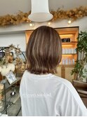 白髪ぼかしハイライト×ブラウンベージュカラー