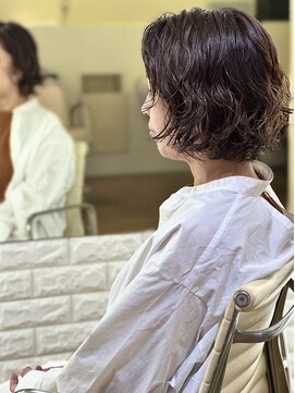 トランクサロンカッパード 大人ニュアンスパーマ+オーガニックカラー+生コラーゲンTR