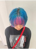 ハイトーンデザインカラー☆ウルフカット