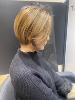 ジエクト アイロ(The Ect ilo)&nbsp;前下がりショートボブ　ミルクティーベージュ