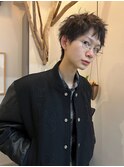 薬院　ブリーチカラー　ブロンドカラー　センターパート