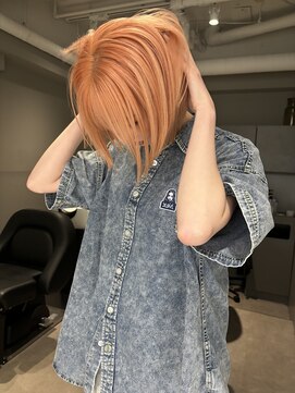 シーンヨコハマ 横浜店(SCENE yokohama) シャーベットオレンジ / ボブ