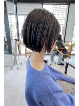 ビューナゴヤ 名駅(VIEW NAGOYA) 丸顔/ミニウルフ/チェリーブラウン/ショートボブ