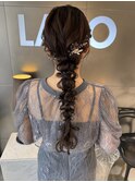 編みおろしヘアセット
