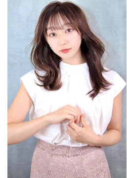 アッシュ 鷺沼店(Ash) 「大人可愛いシースルーバングの柔らかウェーブ」