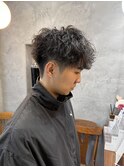 【萩原】シャドウパーマ/ツーブロックマッシュ/メンズパーマ