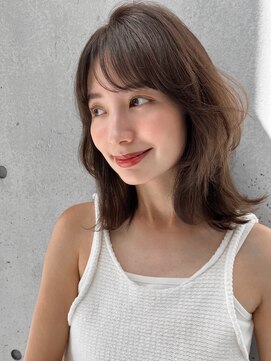 アグノス 青山(Agnos) 愛されモテ髪イメチェン薄めバングこなれヘア前髪美髪艶感
