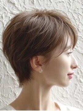 Ruufus恵比寿南/白髪ぼかしハイライト/ショートボブ/髪質改善 白髪ぼかし×丸みショートレイヤー
