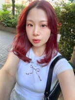 ナック ウメダ(knack UMEDA) チェリーレッド×韓国風くびれミディ