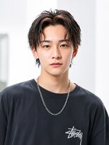 メンズイケメンパラダイス(Men'sイケメンパラダイス)&nbsp;Men'sカットセンターパートフェザーパーマミディアム