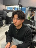 リッチブランドアンドコー 守口店(Rich Brand&Co)&nbsp;緩めツイストスパイラルパーマ波巻きパーマメンズパーマ20代30代