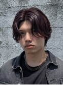 センターパート　ニュアンスパーマ　フェザーパーマ