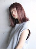 【M.SLASH】ラベンダーピンク艶カラークールカジュアルミディa!