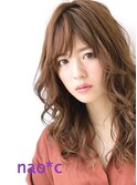 【nao*c富雄店】マロンクリームベージュ/ほつれウェーブ