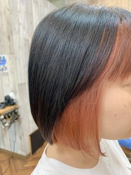 ヘアーズ ベリー 城陽寺田店(hairs BERRY) ボブ＋インナーカラー