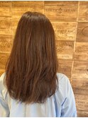 マロンベージュ×レイヤーロング