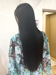 黒髪ロング美髪/サイエンスアクア/似合わせカット