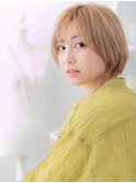 ホワイトラベンダー外国人風マッシュウルフa越谷20代30代40代