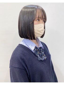 モリオフロムロンドン 松戸店(Morio from London) 【松戸 石山】ミニボブ 切りっぱなしボブ 黒髪ボブ