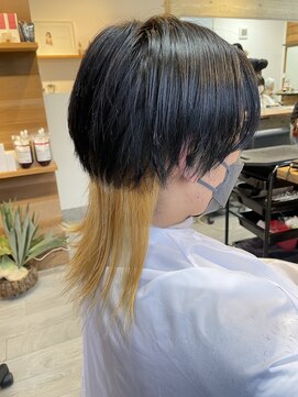 ヘアー ティズム(hair_TISM) ブリーチしっぱなしアシメカラー