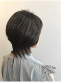 NYドライカット★ボブウルフ×透明感グリーンジュ[渋谷]