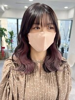 ムク 横浜店(muku)&nbsp;イヤリングカラーインナーカラーハイライトフェイスフレーミング