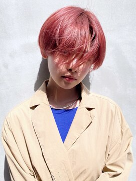 リノショアーズ 日本大通り店(RINOSHORES) 【ブリーチ＋ワンカラー】マチルダショート/ペールピンク