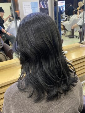 ゼスト 吉祥寺店(ZEST) 透明感で自然なグレーカラー/吉祥寺/あんりん/顔周りカット