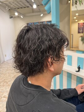 ソラ(SORA) メンズ大人気♪波巻き×スパイラルパーマ《波巻きスパイラル》