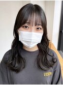 ナチュラル前髪__ハッシュカットフルバング_ba472121