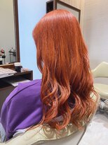 ヘアメイク アリエス 岩切店(HAIR MAKE aries) フルブリーチオレンジカラー ［仙台 岩切 ケアブリーチ 巻き髪］