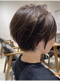 ●前下がりショートボブハンサムショートカットカラーパーマケア