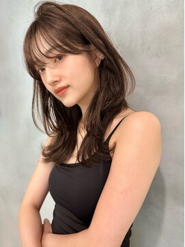 ロンド アンブル 四条烏丸(Lond ambre) 黒髪カタログ小顔に見せるヘアストレートレイヤー41104