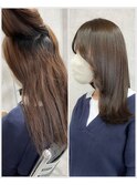 小顔ネビージュワンレン/縮毛矯正/髪質改善/ツヤ髪/くせ毛