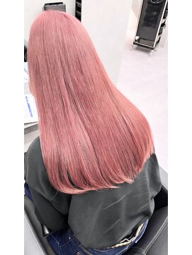 ファイブバイジエクト 堀江(FIVE by The Ect) ピンクベージュブリーチ/ダブルカラー/ハイトーンデザインカラー