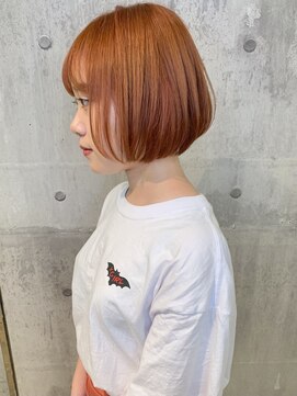 ジェスター(JESTER) 〈atsuno〉オレンジボブ【ボブ/ボブカット/ブリーチ/カラー】