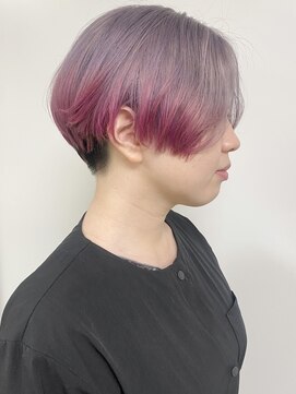 モリオフロムロンドン 原宿本店(morio from London) 【morio原宿】ショート　デザインカラー　ピンク