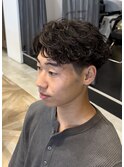 短髪パーマ