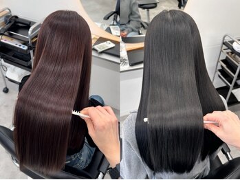レノ(RENO)の写真/話題の＜酸性ストレート＞の取扱いあり◎潤いと艶のあるダメージレスな仕上がりで、毎朝のセットも時短に！