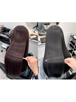 話題の＜酸性ストレート＞の取扱いあり◎潤いと艶のあるダメージレスな仕上がりで、毎朝のセットも時短に！