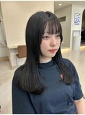 グレージュ/ストレートヘア/ロングヘア
