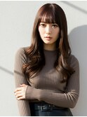 小顔レイヤーロングベージュ20代30代40代くびれミディ韓国ヘア