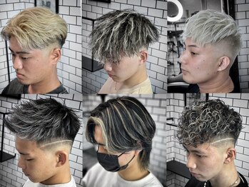 トップバイスリーナイン(TOP by THREE NINE)の写真/メンズパーマ×ブリーチメッシュが大好評◎流行スタイルで周りと差をつける『TOP by THREE NINE』!学生も◎